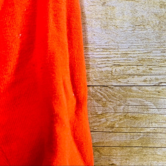 J. Lindeberg V Neck Sweater Wool Orange Medium - Picture 7 of 8